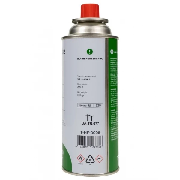 Картридж газовий Tribe цанговий 220 г (1042-T-HF-0006) - зображення 3