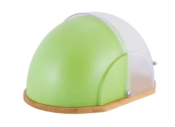 Хлібниця Kamille KM-1100 бамбук і пластик 38×26,5×22 см салатова - зображення 2