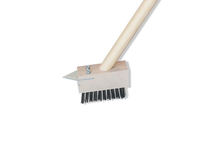 Szczotka do kostki brukowej Kadax Sater ze skrobaką do czyszczenia i drewnianym trzonkiem 135 cm (5903699424964) - obraz 5