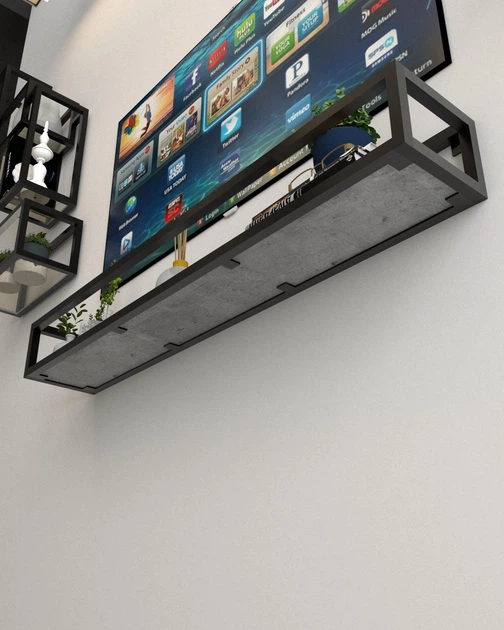 Настенная полка в стиле лофт EcoLoft Лінеарі DSP-1371-10 ДСП Бетон - Фото 4 Настенная полка в стиле лофт EcoLoft Лінеарі DSP-1371-10 ДСП Бетон - изображение 4