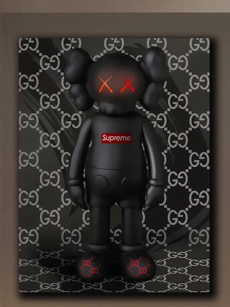 Картина - KAWS Supreme x Gucci - 100х130 см - Фото 1 Картина - KAWS Supreme x Gucci - 100х130 см - зображення 1