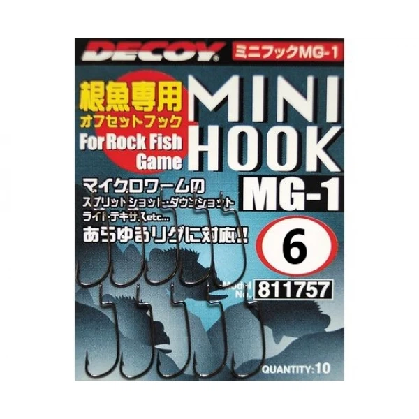 Гачок Decoy Mini Hook MG-1 06 10 шт/уп (1013-1562.00.18) - Фото 1 Гачок Decoy Mini Hook MG-1 06 10 шт/уп (1013-1562.00.18) - зображення 1
