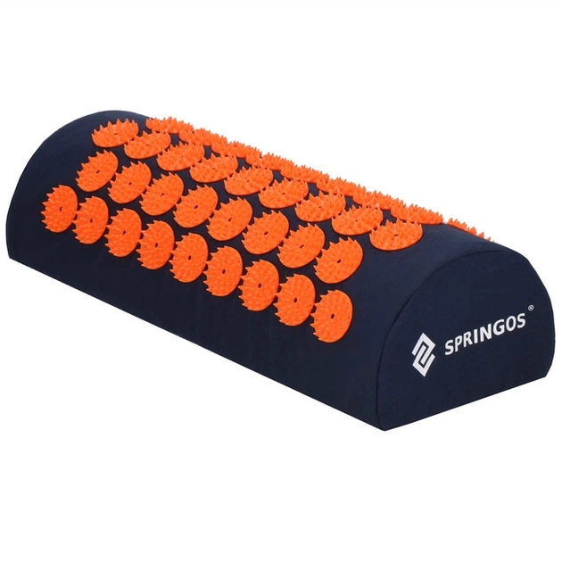 Mata zdrowotna do akupresury Springos FA0155 z kolcami z poduszką 65 x 41 cm Pomarańczowo-ciemno-niebieska (5907719490212) - obraz 9