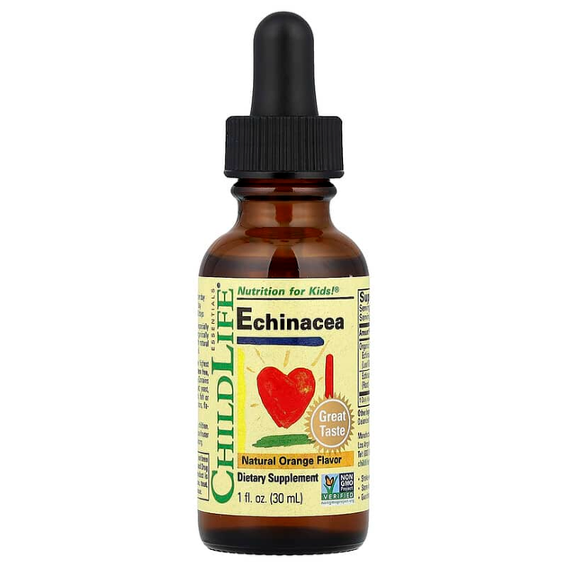 Эхинацея для детей ChildLife, Echinacea, с апельсиновым вкусом, 29.6 мл - Фото 1 Эхинацея для детей ChildLife, Echinacea, с апельсиновым вкусом, 29.6 мл - изображение 1