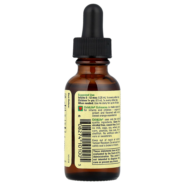 Эхинацея для детей ChildLife, Echinacea, с апельсиновым вкусом, 29.6 мл - Фото 3 Эхинацея для детей ChildLife, Echinacea, с апельсиновым вкусом, 29.6 мл - изображение 3