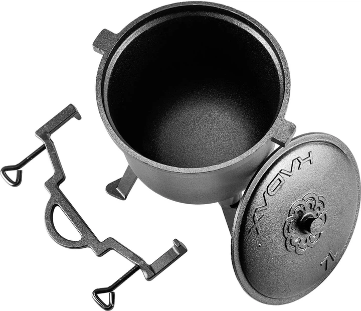 Kociołek żeliwny Kadax Hagen myśliwski 7 L K8421 (5903699477670) - obraz 4