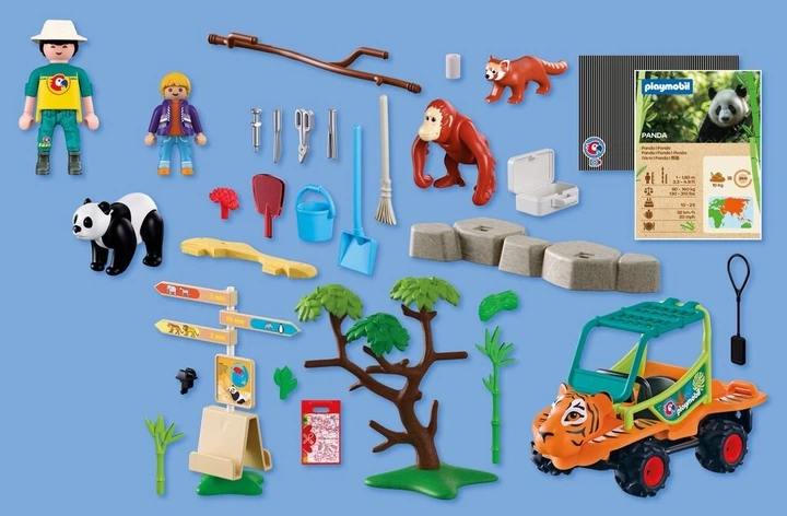 Набір іграшок Playmobil Animals and Friends Zoo: Доглядач тварин з транспортним засобом 72072 (4008789720726) - зображення 4