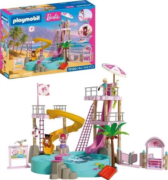 Набір іграшок Playmobil Barbie Аквапарк 72120 (4008789721204) - зображення 2