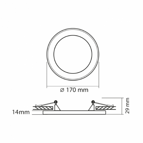LED Світильник врізний 12W+4W 5000+2700К з декоративною підсвіткою VL-DL4R-1252 Videx - изображение 5