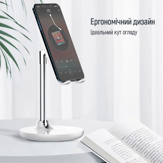 Тримач автомобільний для мобільного ColorWay CW-SH013-WT білий - зображення 3