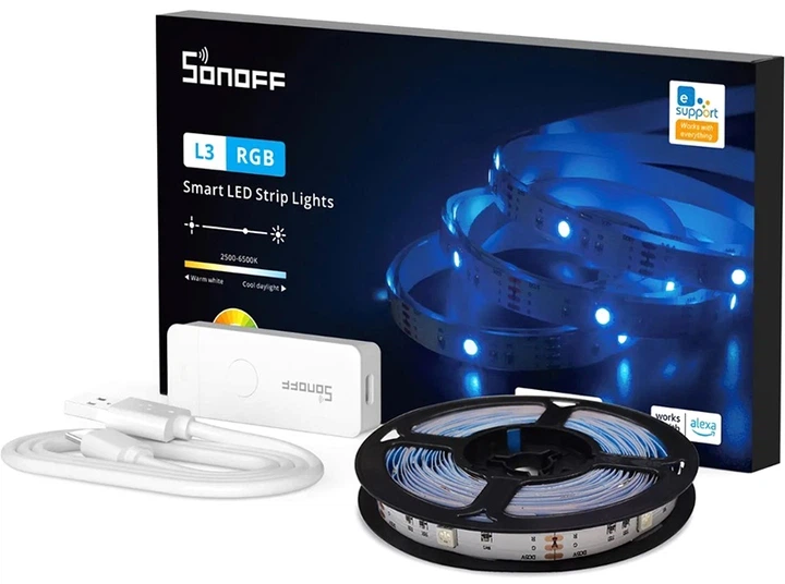 Taśma LED Sonoff L3 Wi-Fi Smart 5m (6920075777338) - obraz 2