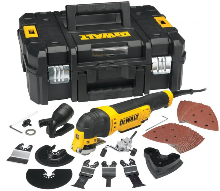 Осциляційний багатофункціональний інструмент DeWalt DWE315KT 300 В аксесуари + кейс T-STAK 32 шт. (5035048460771) - зображення 2