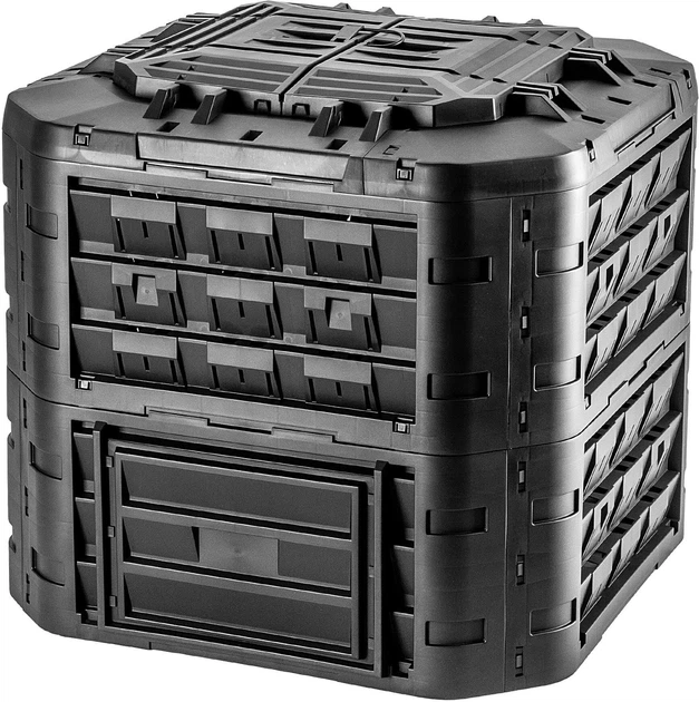 Садовий компостер Kadax Fixem 650 л Чорний K10267 (5903699499009) - зображення 8
