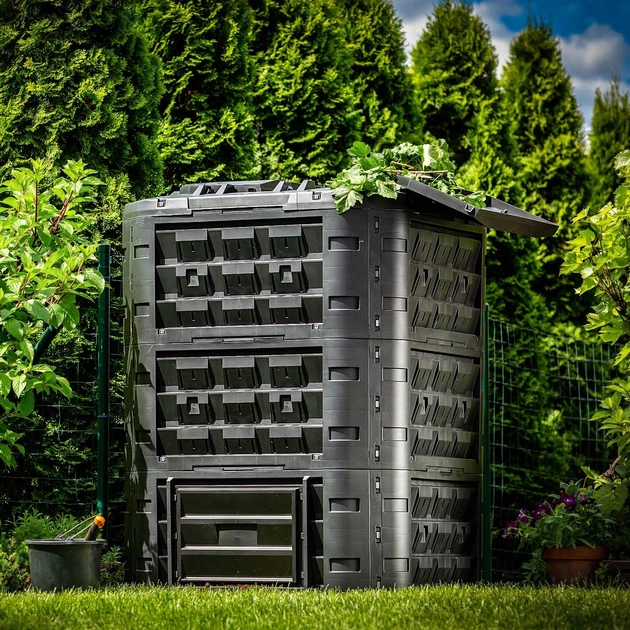 Садовий компостер Kadax Fixem 950 л Чорний K10268 (5903699499016) - зображення 13