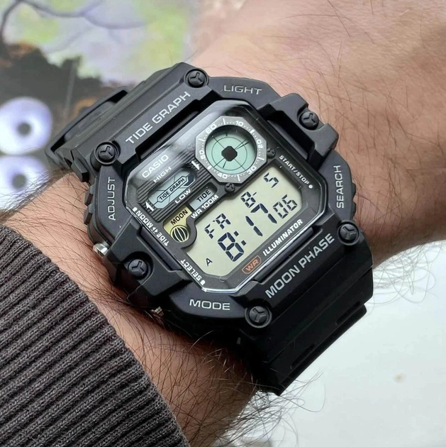 Чоловічий годинник Casio WS-1700H-1A з підсвічуванням - Фото 3 Чоловічий годинник Casio WS-1700H-1A з підсвічуванням - изображение 3