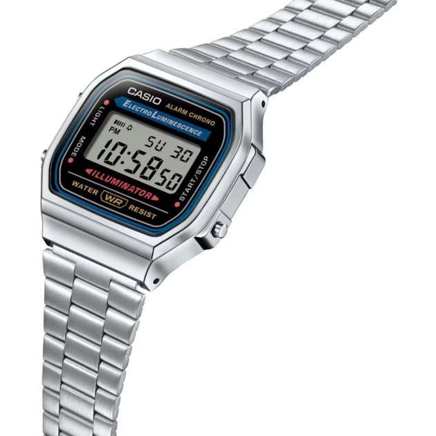 Чоловічий годинник Casio A168WA-1W у ретро-стилі - изображение 4