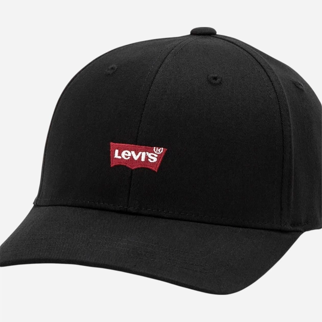 Czapka z daszkiem męska bejsbolówka Levi`s D7723-0002 One Size Czarna - obraz 3