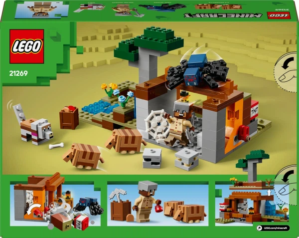 Конструктор LEGO Minecraft Шахтна експедиція Броненосець 247 деталей (21269) - Фото 3 Конструктор LEGO Minecraft Шахтна експедиція Броненосець 247 деталей (21269) - изображение 3