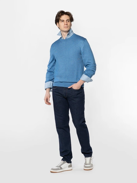 Джемпер чоловічий Arber з додаванням вовни Crew-neck N-AVT-142 M зріст 4 блакитний (M10.41.23.531) - Фото 2 Джемпер чоловічий Arber з додаванням вовни Crew-neck N-AVT-142 M зріст 4 блакитний (M10.41.23.531) - изображение 2