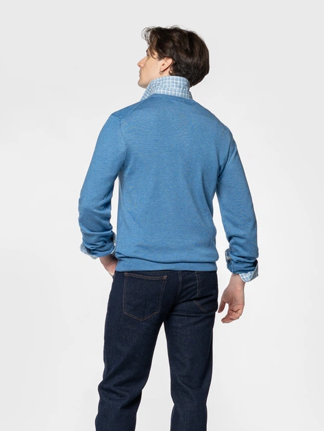 Джемпер чоловічий Arber з додаванням вовни Crew-neck N-AVT-142 M зріст 4 блакитний (M10.41.23.531) - Фото 3 Джемпер чоловічий Arber з додаванням вовни Crew-neck N-AVT-142 M зріст 4 блакитний (M10.41.23.531) - изображение 3