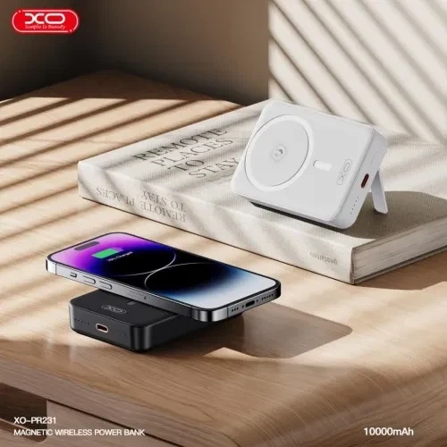Универсальная мобильная батарея XO PR231 magnetic 15W wireless charging+PD20W 10000 mAh Белый - изображение 4