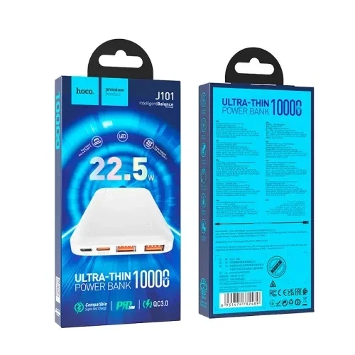 УМБ Hoco J101 Astute 22.5W fully compatible 10 000mAh White - Фото 2 УМБ Hoco J101 Astute 22.5W fully compatible 10 000mAh White - изображение 2