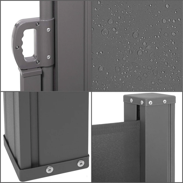 Osłona boczna Springos AW0001 na taras i balkon 250 x 160 cm Szara (5907719479088) - obraz 10