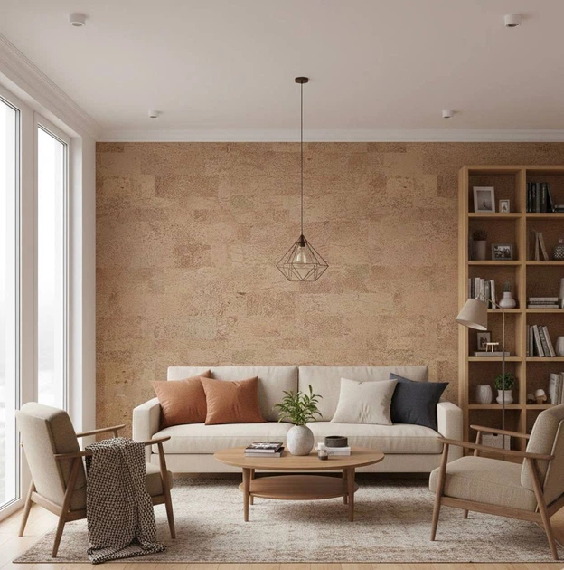 Настінний корок листовий Wicanders Dekwall Malta Champagne (600х300х3 мм) - Фото 1 Настінний корок листовий Wicanders Dekwall Malta Champagne (600х300х3 мм) - зображення 1