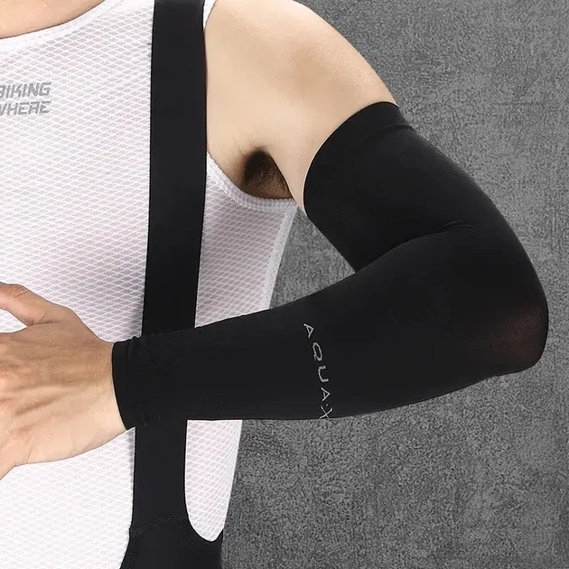 Велосипедні нарукавники Ice Silk з УФ-захистом, літні, чорні - Фото 5 Велосипедні нарукавники Ice Silk з УФ-захистом, літні, чорні - зображення 5