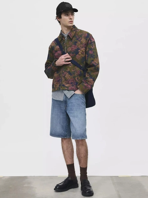 Spodenki męskie bermudy bawełniane Levi`s 478 Baggy Shorts 001JM-0005 31 Niebieskie (5401187061399) - obraz 4