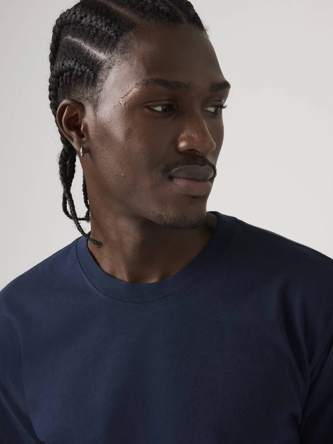 Футболка бавовняна довга чоловіча Levi`s Ng Essential Tee 005GZ-0002 S Темно-синя (5401187816616) - зображення 4