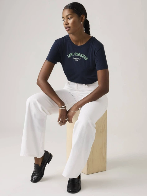 Футболка бавовняна жіноча Levi`s Gr Favorite Tee 005GV-0039 L Темно-синя (5401187814018) - зображення 3