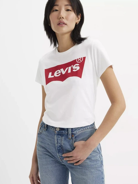 Футболка бавовняна жіноча Levi's The Perfect Tee 17369-0053 S Large Batwing (5415212021524/5415121401165) - зображення 3