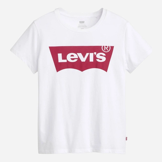 Футболка бавовняна жіноча Levi`s 17369-0053 L Біла з принтом (5415212308090) - зображення 5