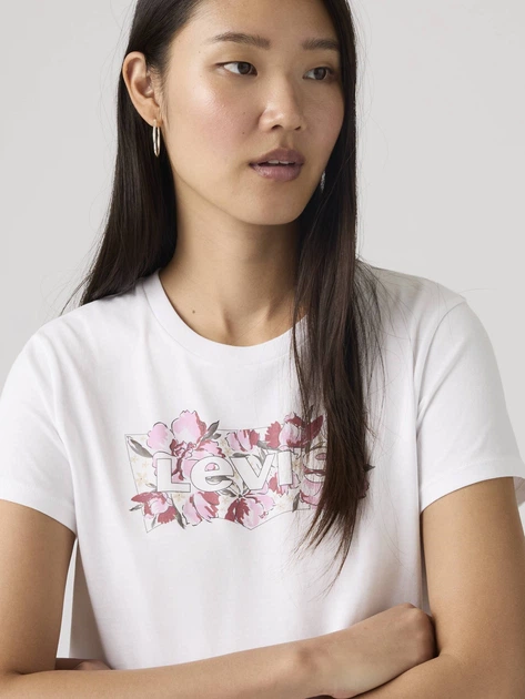Футболка бавовняна жіноча Levi`s The Perfect Tee 17369-3387 S Біла (5401030740846) - зображення 4