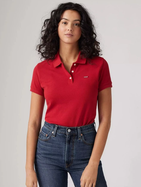 Поло жіноче Levi`s Hm Polo 52599-0083 L Червоне (5401187168845) - зображення 3
