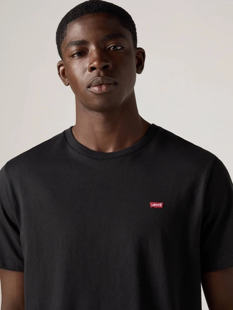 Футболка бавовняна довга чоловіча Levi`s Ss Original Hm Tee 56605-0009 M Чорна (5400570244005) - зображення 4