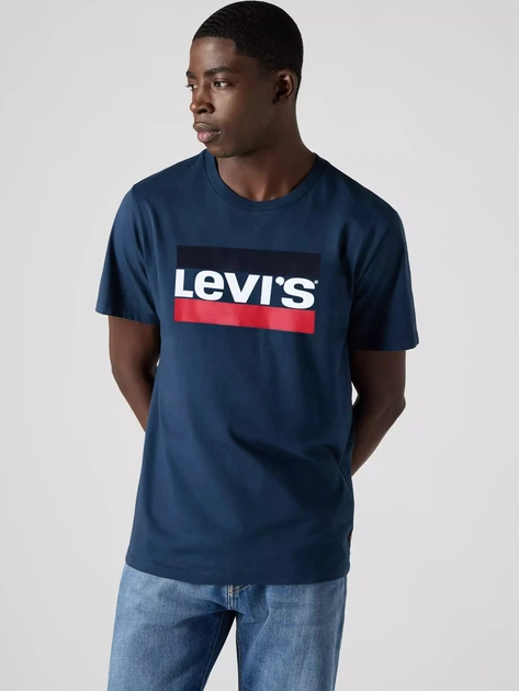 Футболка бавовняна довга чоловіча Levi`s Sportswear Logo Graphic 39636-0003 M Темно-синя (5400537534385) - зображення 3