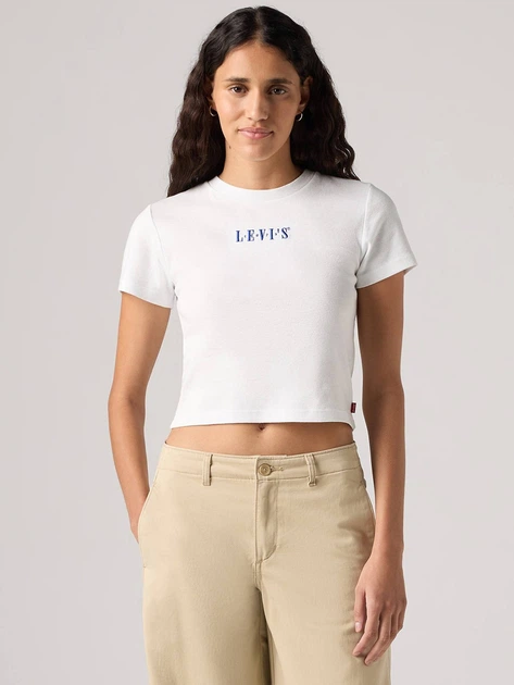 Футболка бавовняна коротка жіноча Levi`s Gr Essential Sporty Tee A8798-0043 L Біла (5401157976746) - зображення 3