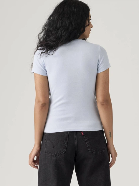 Zestaw koszulek damskich 2 szt Levi`s 2Pack Essential Ss Tee 004AO-0005 L Biały/Błękitny (5401187450643) - obraz 3