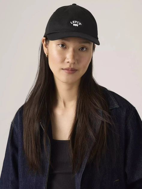 Czapka z daszkiem damska Levi`s Lazy Girl Logo Cap 000AG-0014 One Size Czarna (5401030676336) - obraz 2