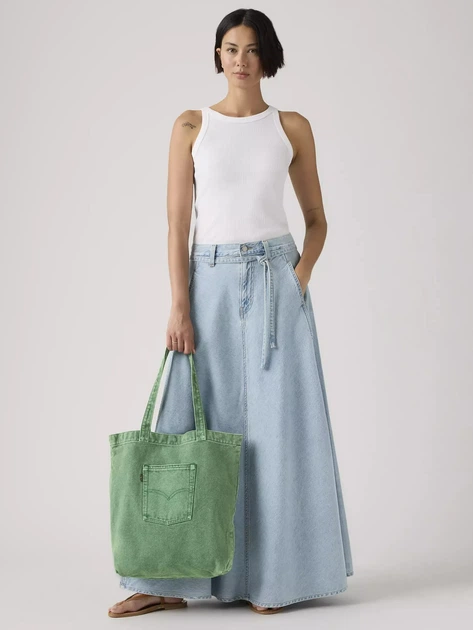 Сумка шопер жіноча джинсова Levi`s Tote Sunshine 005FV-0001 Зелена (5401030717183/5401187675879) - зображення 2