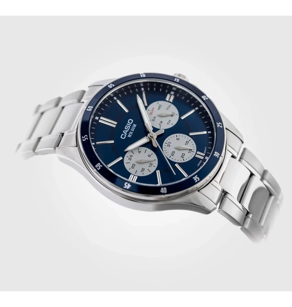 Мужские часы Casio MTP-1374D-2A3 синие 50 м - изображение 5