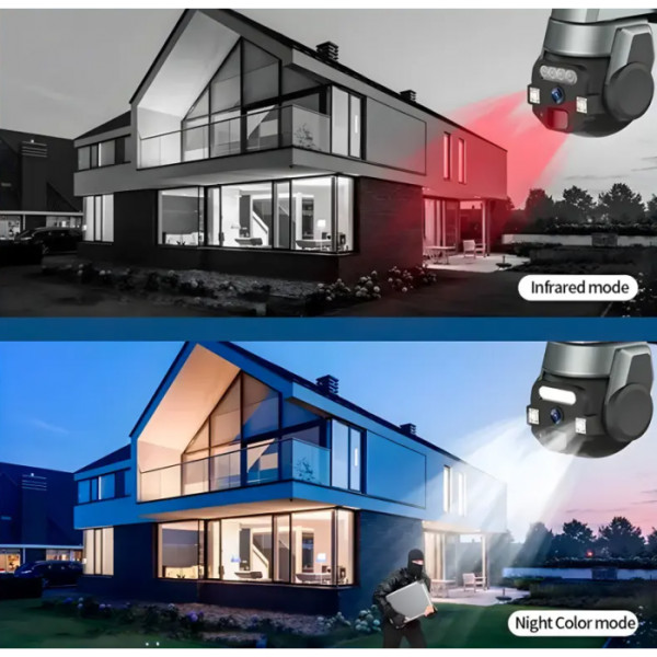 Камера наружная поворотная уличная WIFI OUTDOOR Q-812 FULL-HD 5Mp Черная - изображение 6