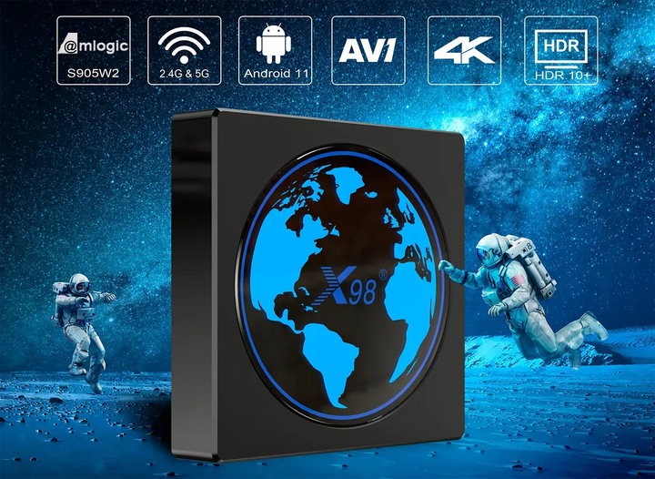 Смарт ТВ приставка Android SmartTV Box X98 mini 4/64Gb - зображення 5