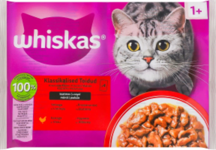 Упаковка влажного корма для кошек Whiskas ассорти говядина, курица в соусе 52 шт х 85 г (5900951303555) - изображение 2
