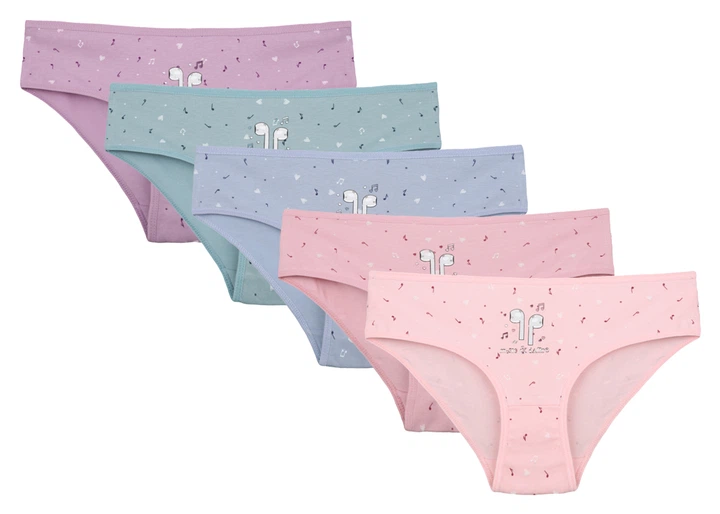 Трусики подростковые для девочки 5 шт. Donella 5081B4 слипы 12/13 лет 152-158см Ассорти - Фото 1 Трусики подростковые для девочки 5 шт. Donella 5081B4 слипы 12/13 лет 152-158см Ассорти - изображение 1