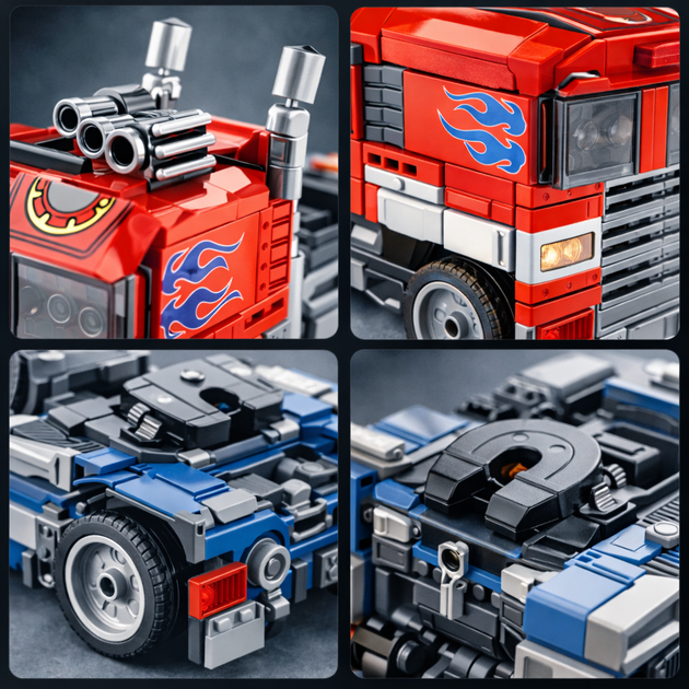 Конструктор Трансформер Оптимус Прайм, Optimus Prime – 2 в 1, 805 деталей (красный тягач) - изображение 4