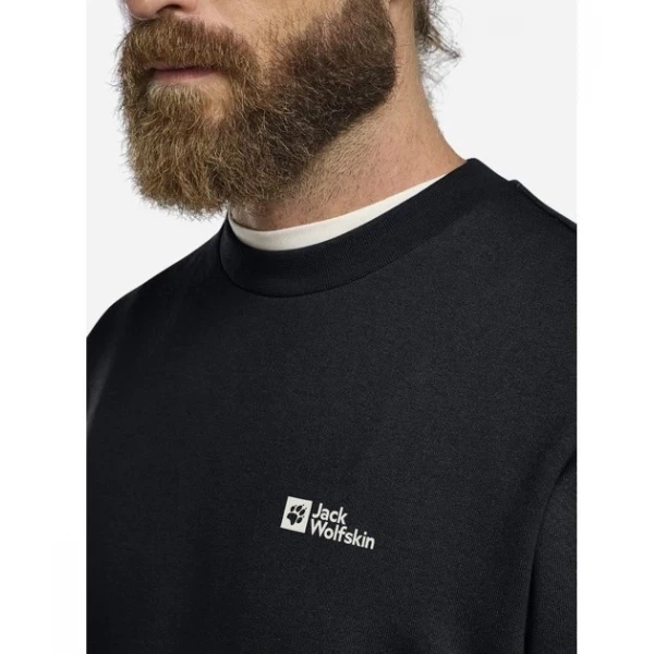 Кофта Jack Wolfskin Essential Crewneck M XL Чорний (1109-4064886464116) - зображення 6