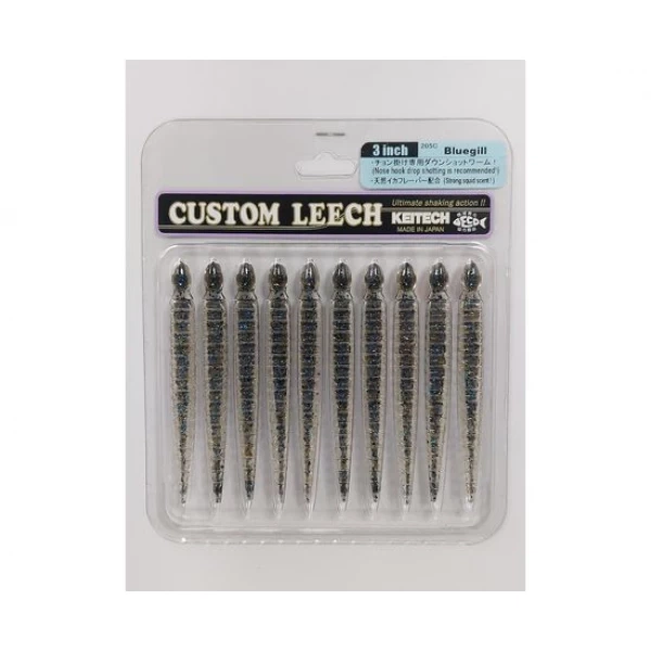 Силикон Keitech Custom Leech 3 10 шт/уп Синий/Зеленый (1013-1551.06.43) - изображение 2